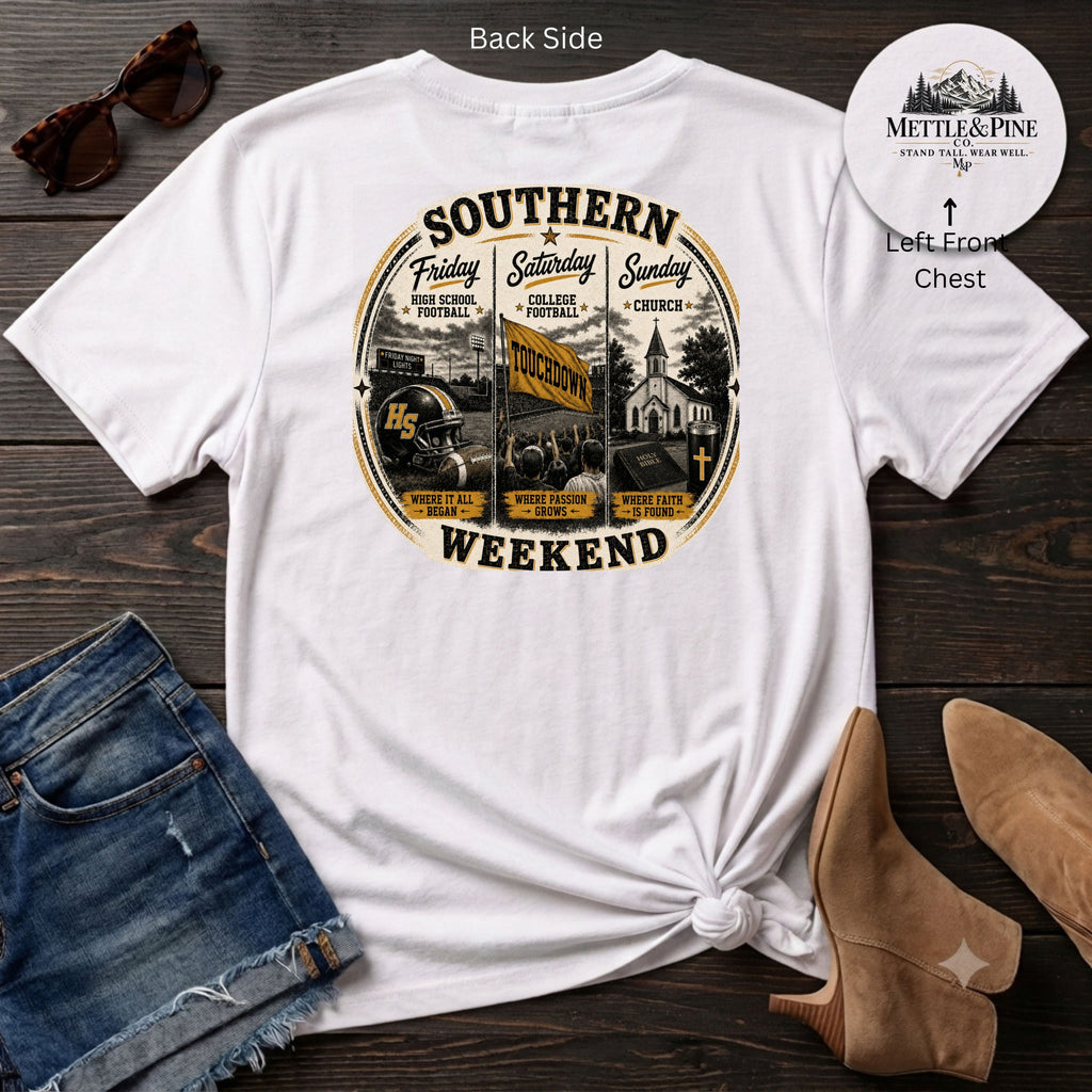 Southern Weekend Gold & Black F/B T-Shirt