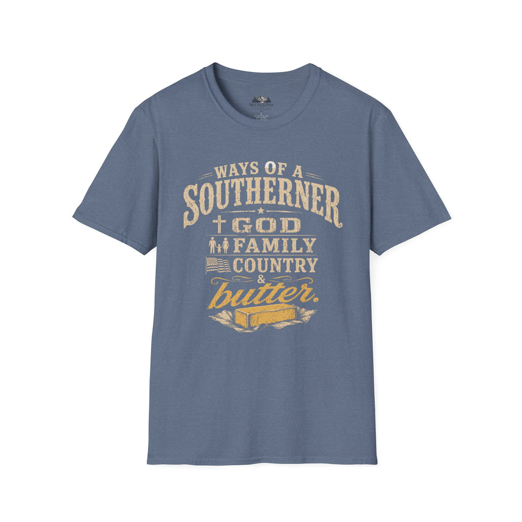 Ways of the Southerner God Family Country Butter T-Shirt