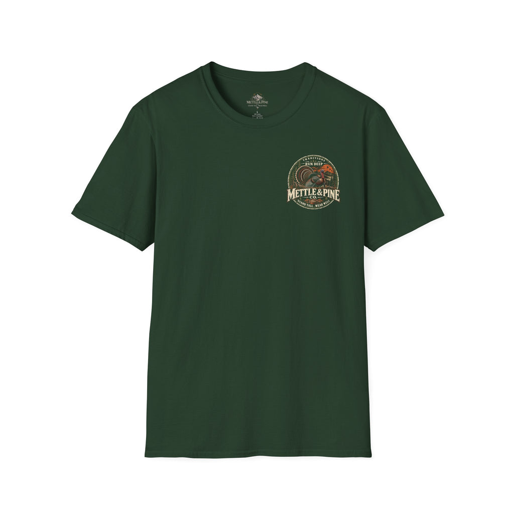 Turkey Hunting with Turkey Logo on Front T-Shirt– Legends Walk Home