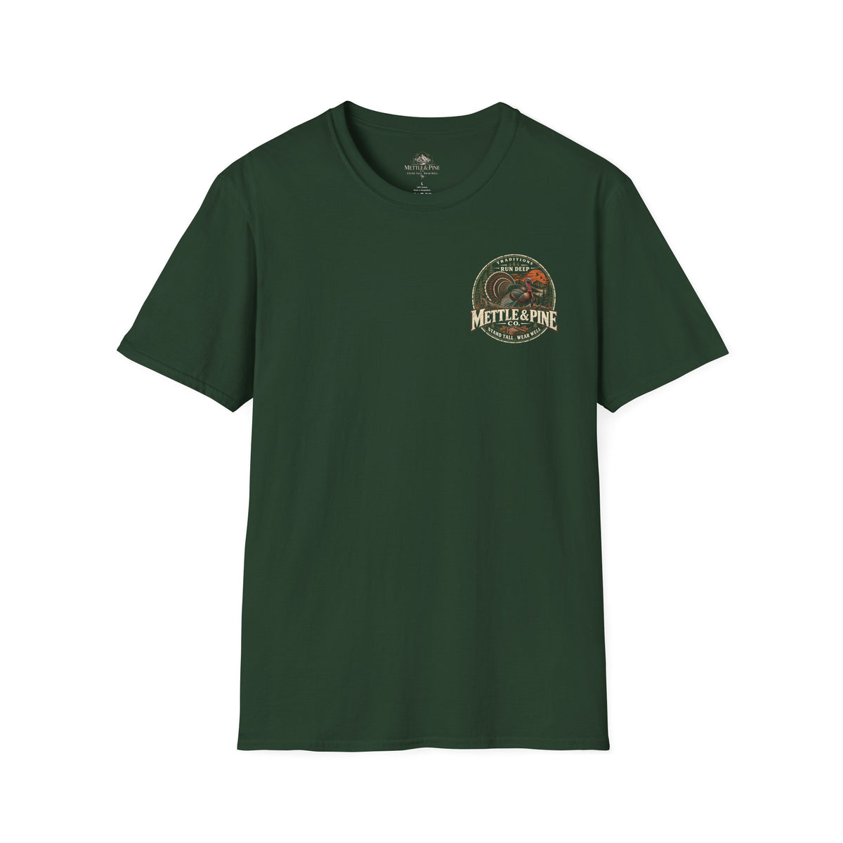Turkey Hunting with Turkey Logo on Front T-Shirt– Legends Walk Home