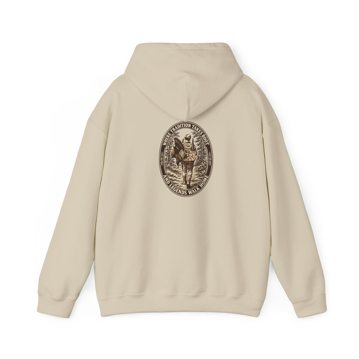Turkey Hunting with Turkey Logo on Front Hoodie– Legends Walk Home