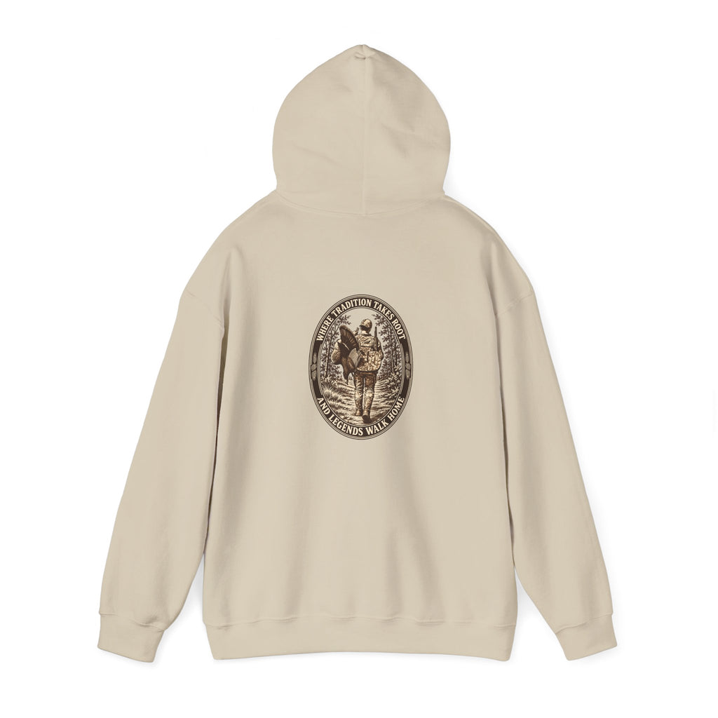 Turkey Hunting with Turkey Logo on Front Hoodie– Legends Walk Home