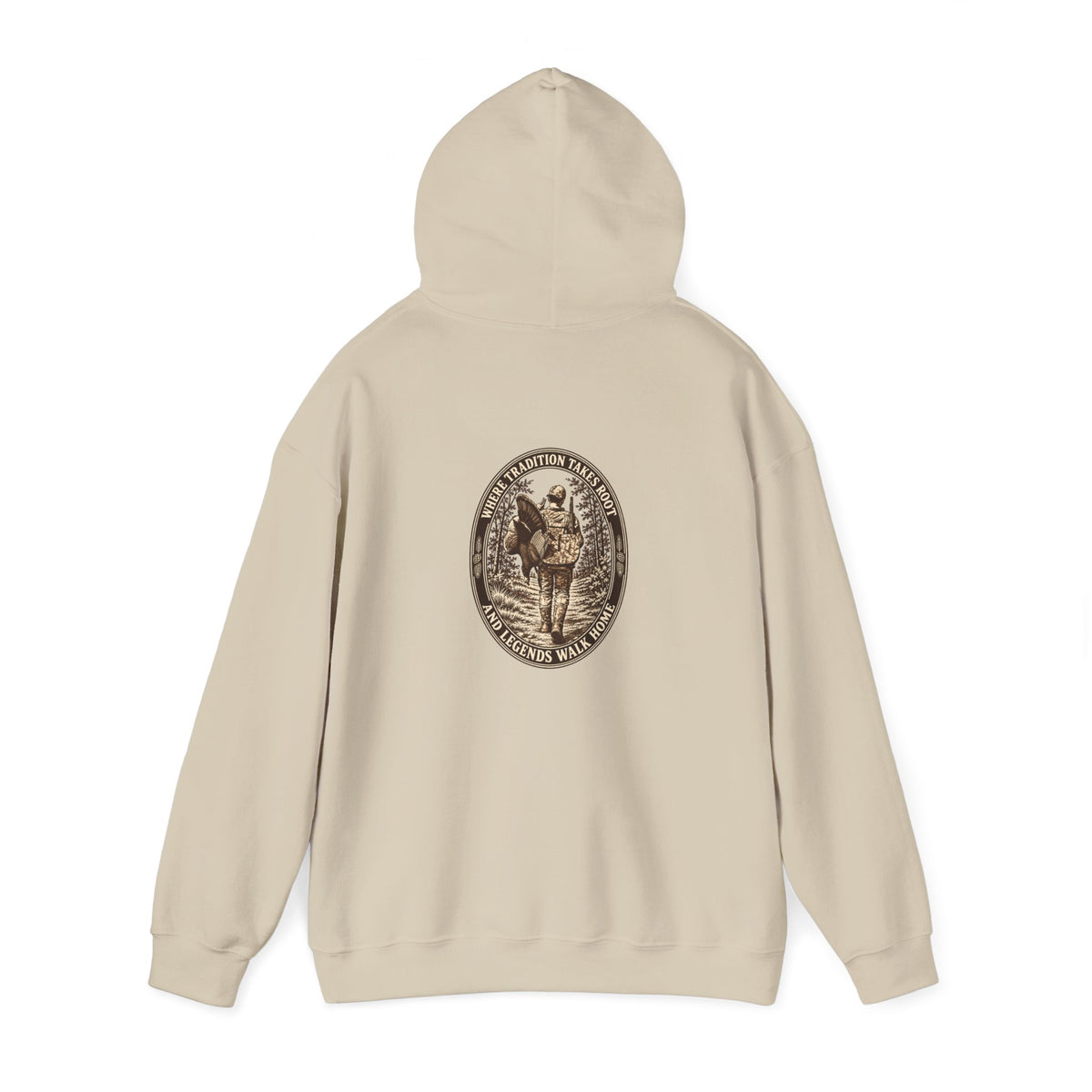Turkey Hunting with Turkey Logo on Front Hoodie– Legends Walk Home