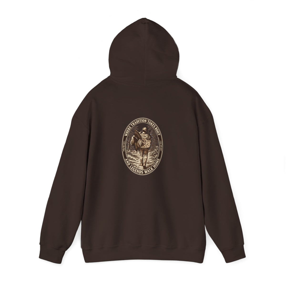 Turkey Hunting with Turkey Logo on Front Hoodie– Legends Walk Home