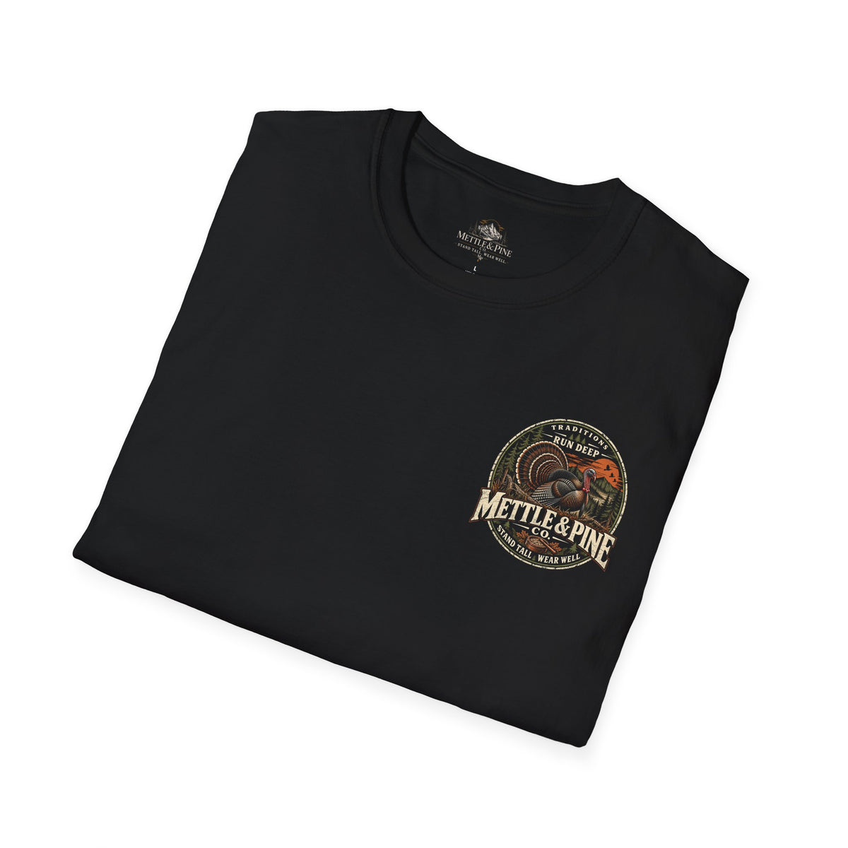 Turkey Hunting with Turkey Logo on Front T-Shirt– Legends Walk Home