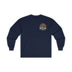Long Sleeve Tee — 'Tradition Turns Road to Legends' Vintage Hiker Graphic