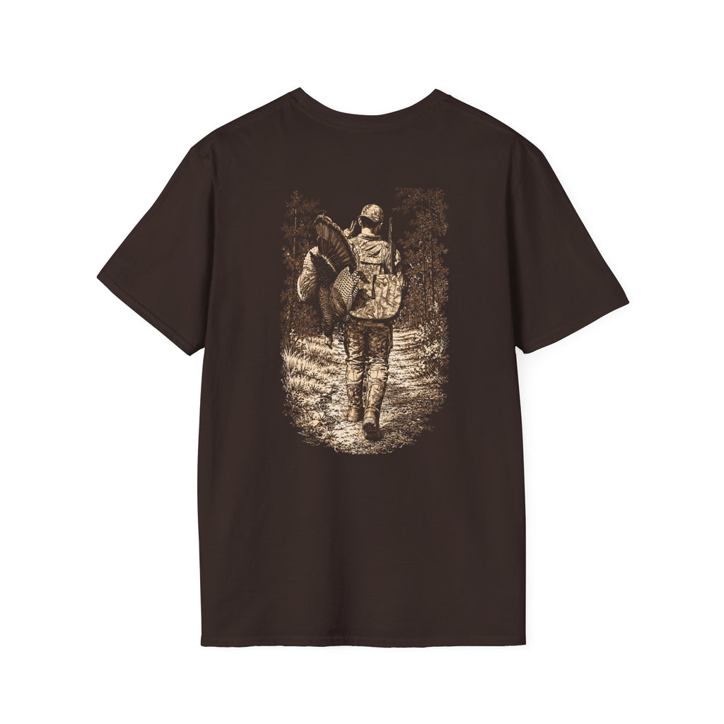 Turkey Hunting with Standard Logo on Front T-Shirt– Legends Walk Home