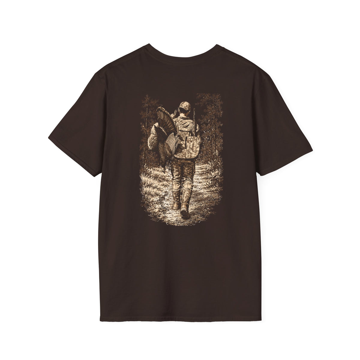 Turkey Hunting with Standard Logo on Front T-Shirt– Legends Walk Home