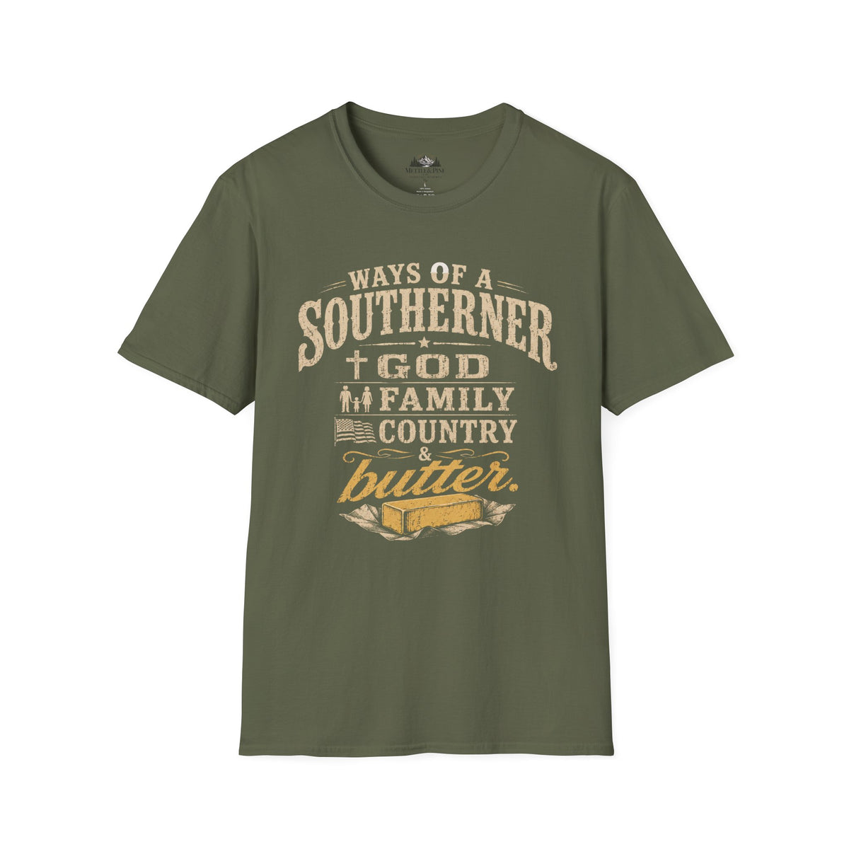 Ways of the Southerner God Family Country Butter T-Shirt
