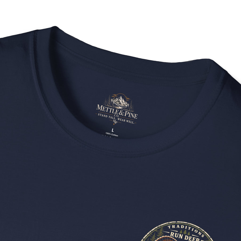 Turkey Hunting with Turkey Logo on Front T-Shirt– Legends Walk Home