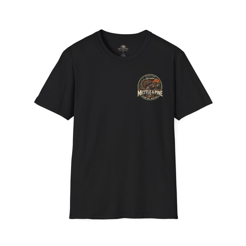 Turkey Hunting with Turkey Logo on Front T-Shirt– Legends Walk Home