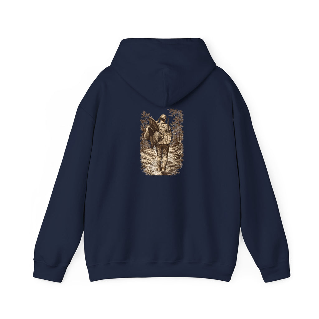 Turkey Hunting with Logo on Front Hoodie – Legends Walk Home