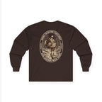 Long Sleeve Tee — 'Tradition Turns Road to Legends' Vintage Hiker Graphic