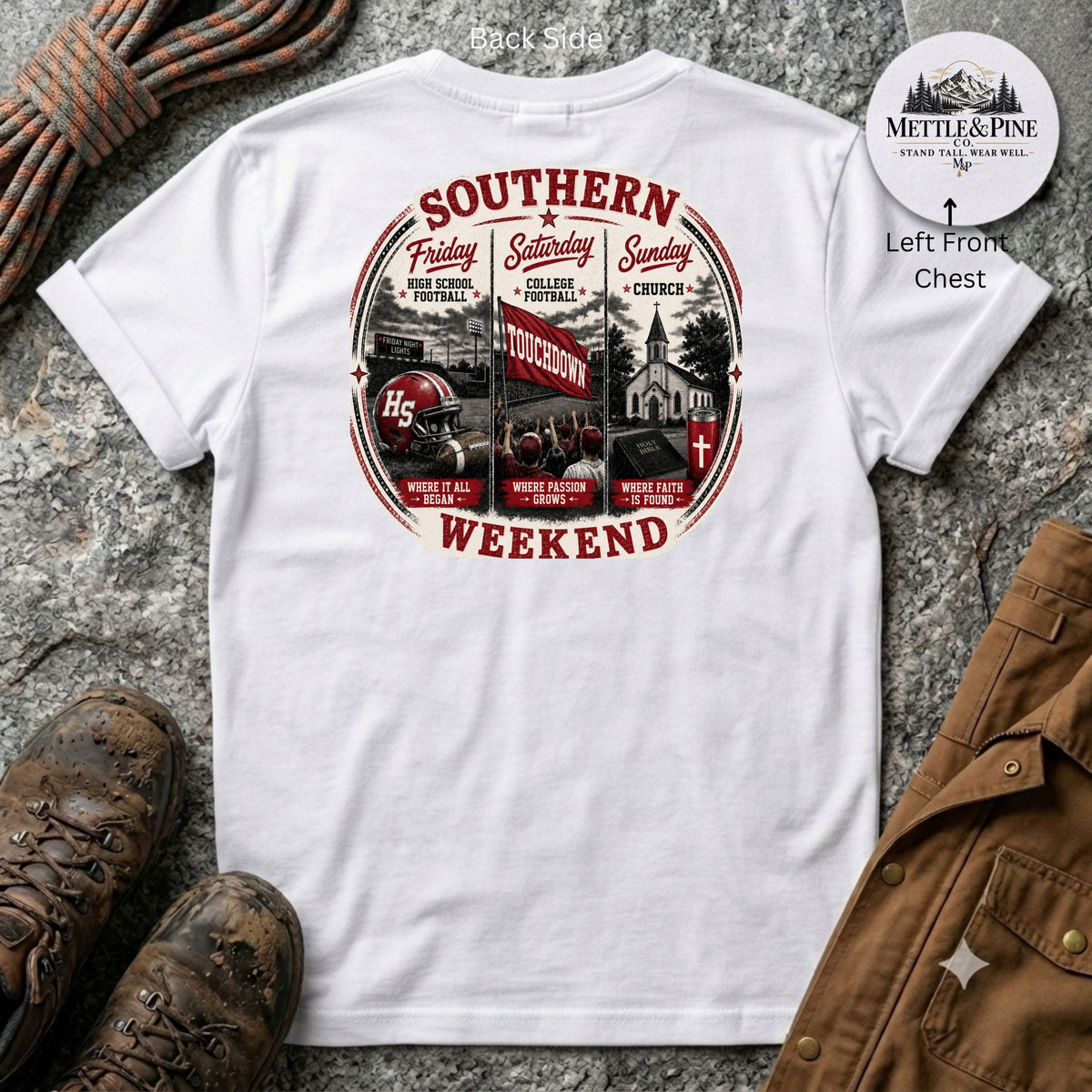 Southern Weekend Crimson & White F/B T-Shirt