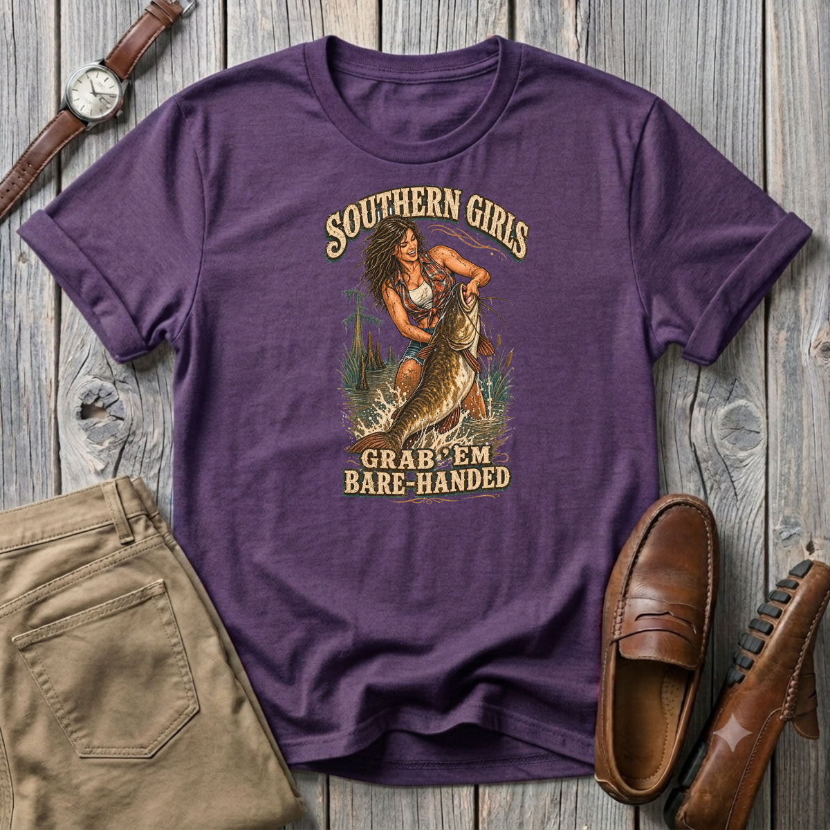 Southern Girls Grab'em Bare-handed (noodling)T-Shirt