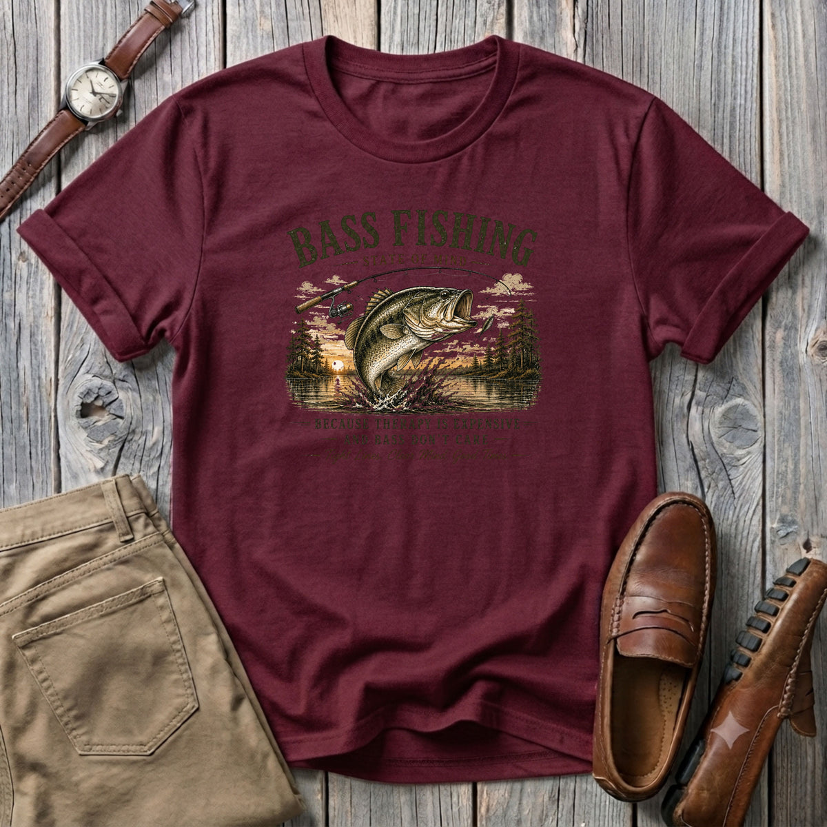 Bass Fishing Color T-Shirt