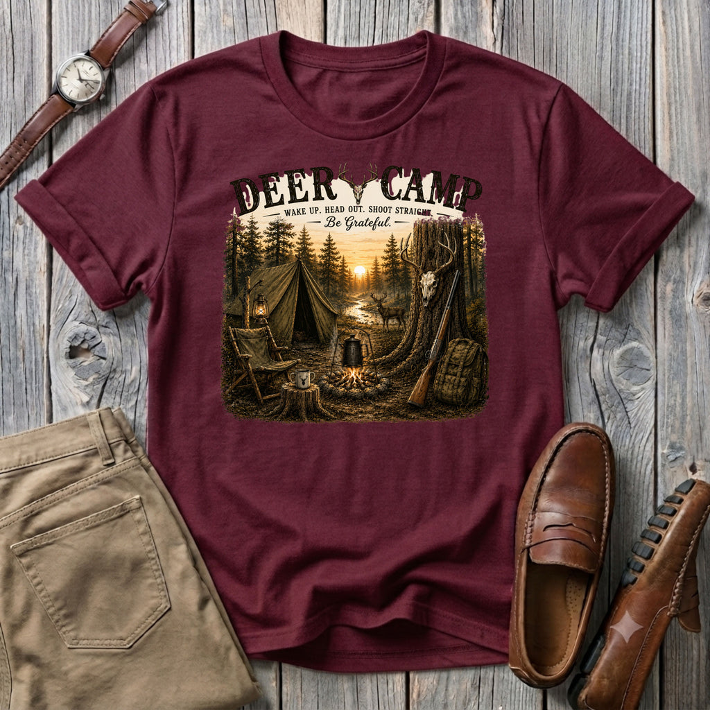 Deer Camp Rifle Print T-Shirt