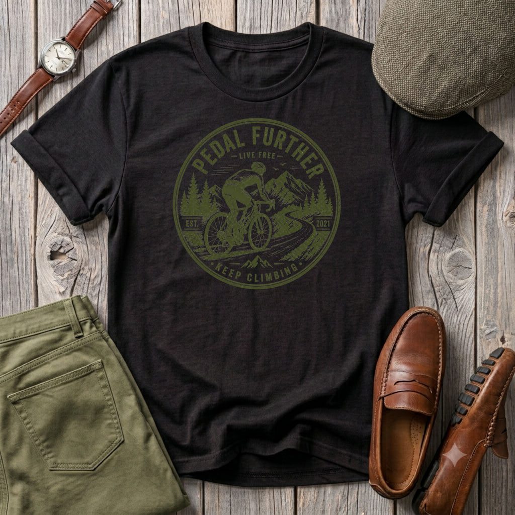 Road Cycling Pedal Further T-Shirt
