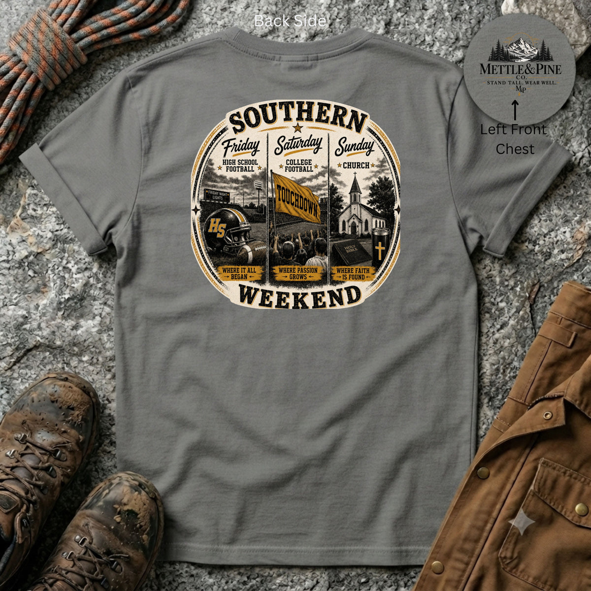 Southern Weekend Gold & Black F/B T-Shirt
