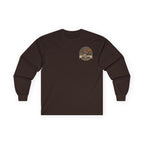 Long Sleeve Tee — 'Tradition Turns Road to Legends' Vintage Hiker Graphic