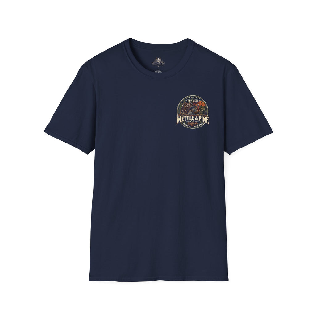 Turkey Hunting with Turkey Logo on Front T-Shirt– Legends Walk Home