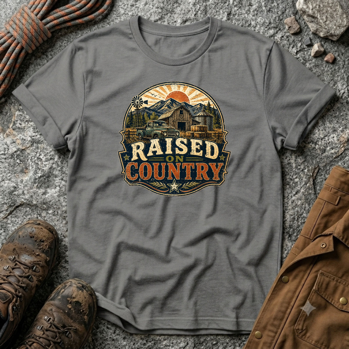 Raised on Country Color T-Shirt