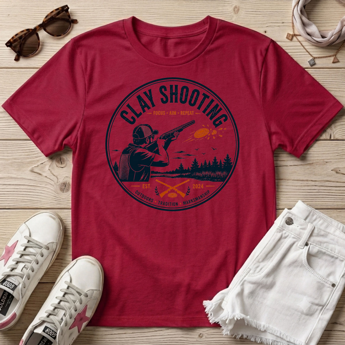 Vintage Clay Shooting T-Shirt
