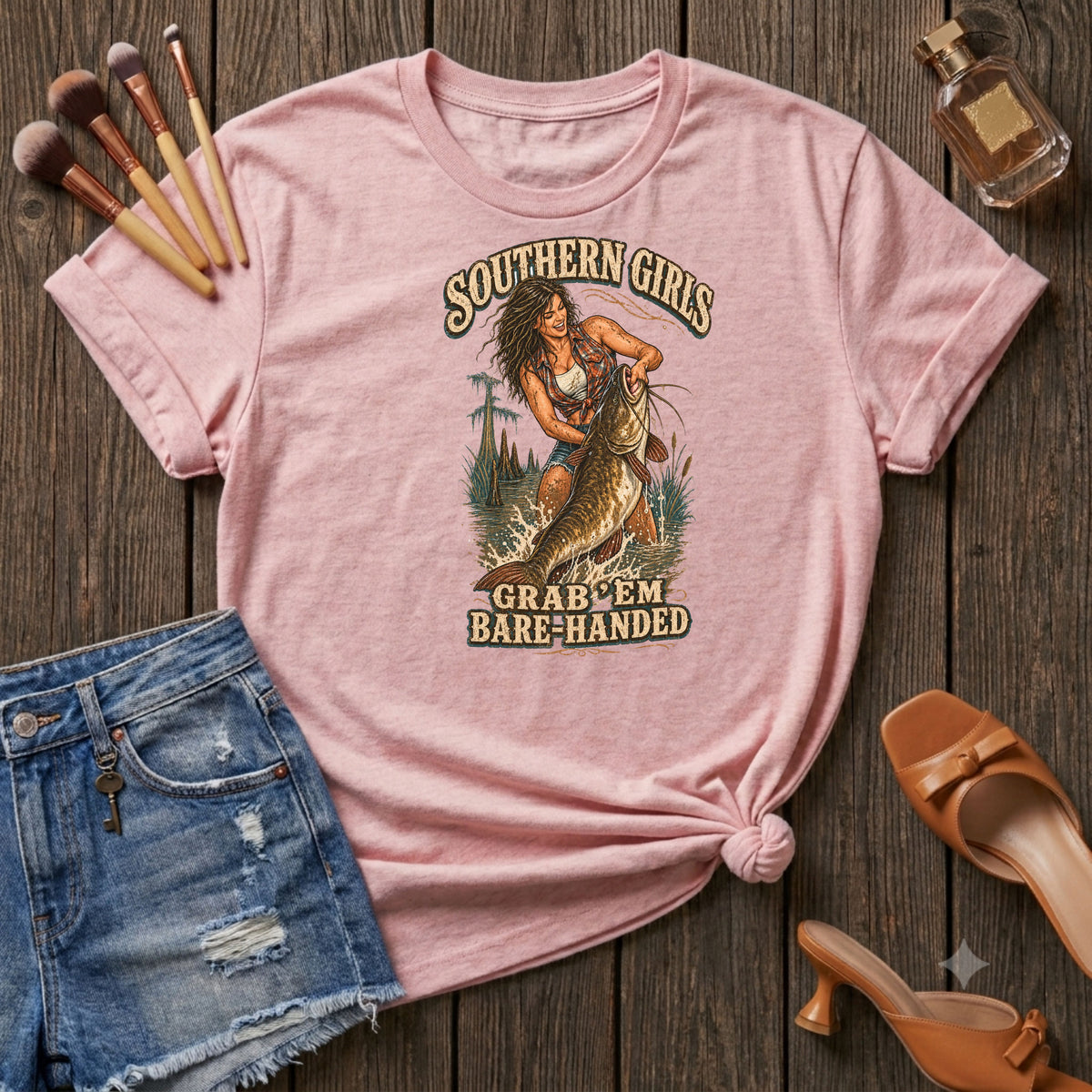 Southern Girls Grab'em Bare-handed (noodling)T-Shirt