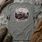 Southern Weekend Red, Navy & Powder Blue F/B T-Shirt