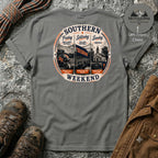 Southern Weekend Orange & Navy F/B T-Shirt
