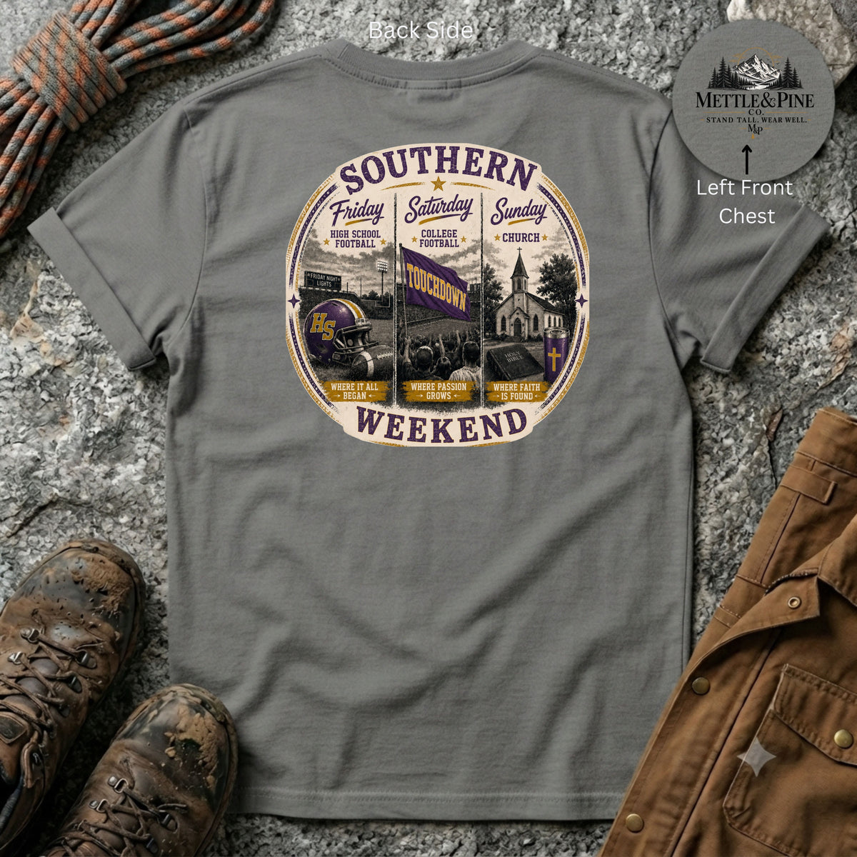 Southern Weekend Gold & Purple F/B T-Shirt