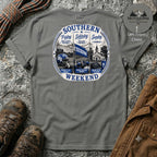 Southern Weekend Blue & White F/B T-Shirt
