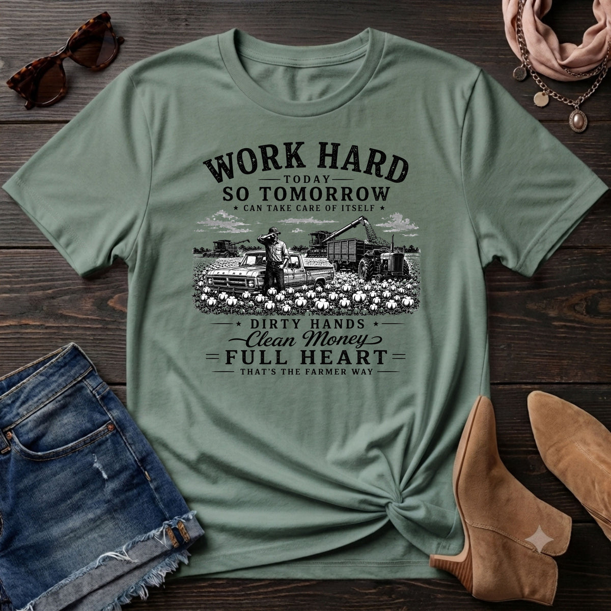 Work Hard - Farmers T-Shirt