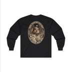 Long Sleeve Tee — 'Tradition Turns Road to Legends' Vintage Hiker Graphic