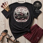 Southern Weekend Deep Maroon & White F/B T-Shirt