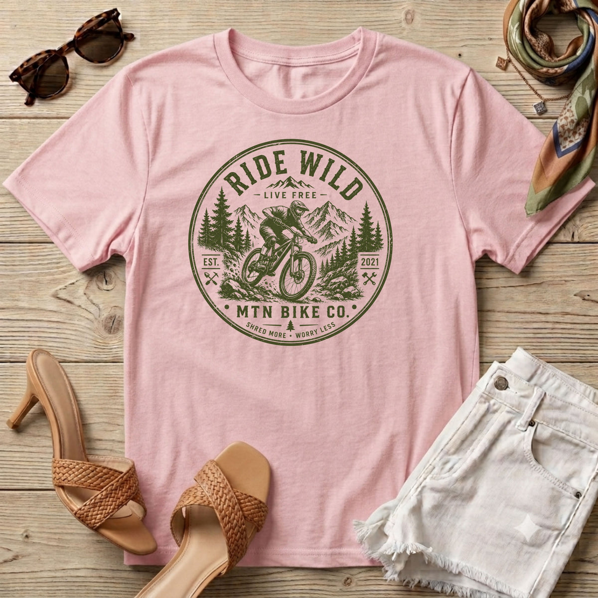 MTN Biking Ride Wild T-Shirt