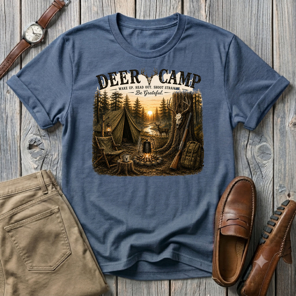 Deer Camp Rifle Print T-Shirt