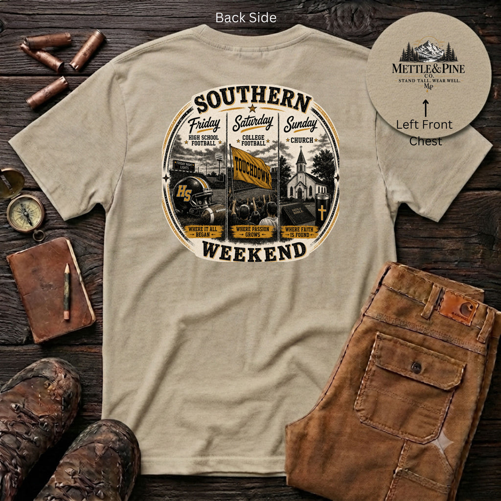 Southern Weekend Gold & Black F/B T-Shirt