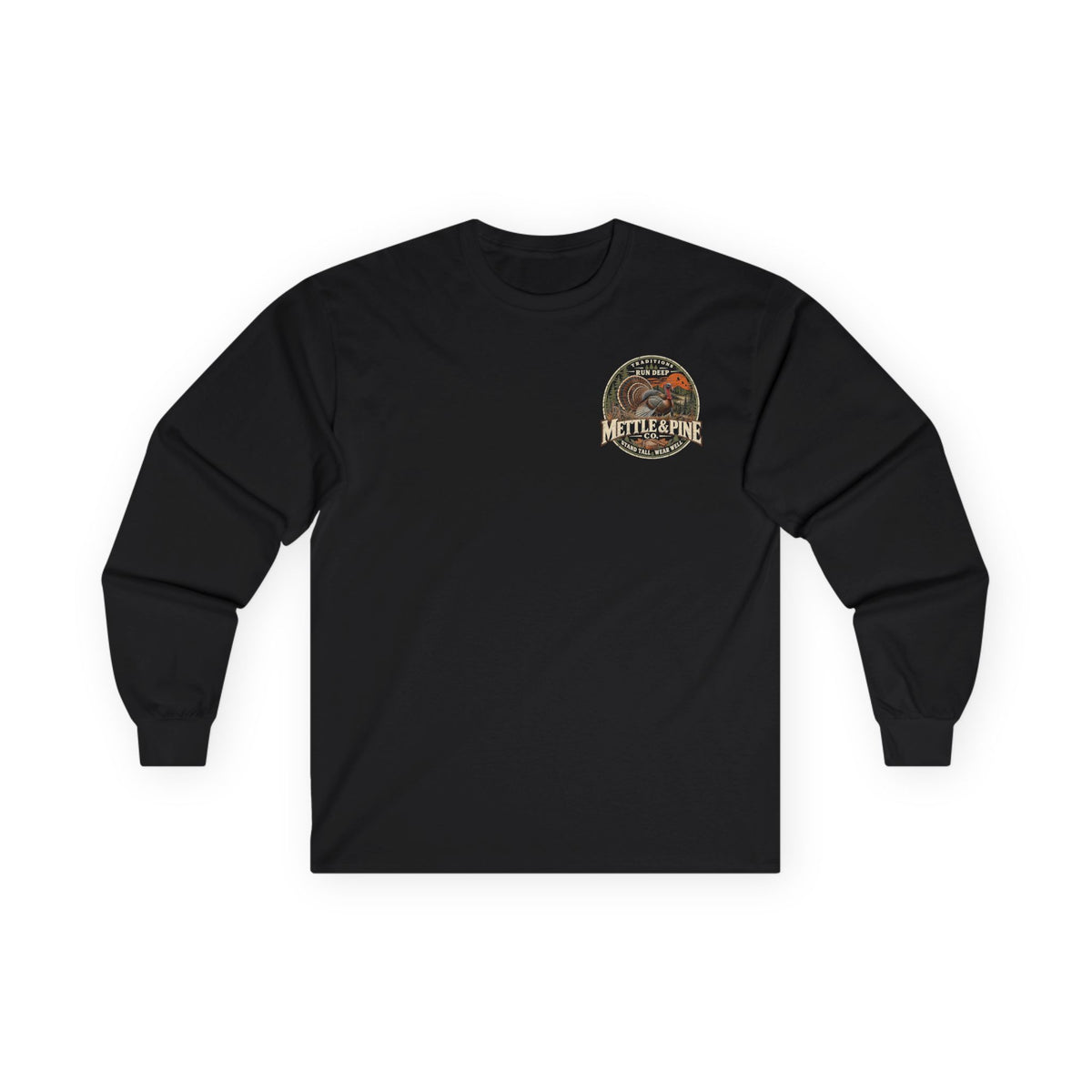 Long Sleeve Tee — 'Tradition Turns Road to Legends' Vintage Hiker Graphic