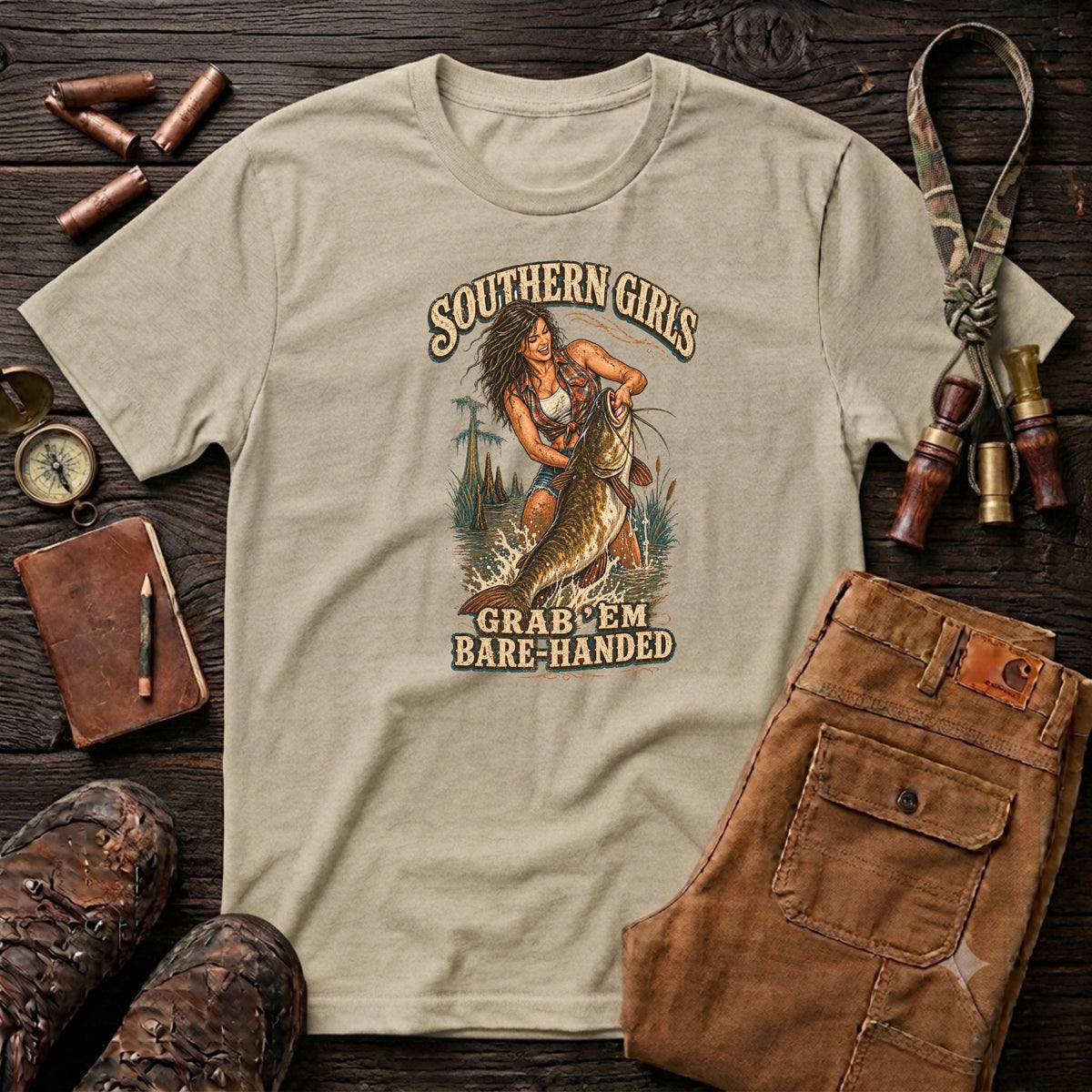 Southern Girls Grab'em Bare-handed (noodling)T-Shirt