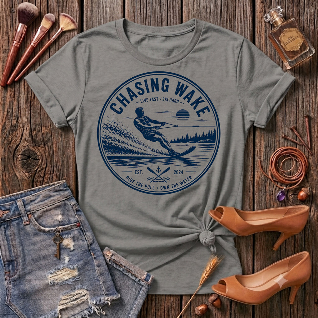 Chasing the Wake Vintage Water Skiing T-Shirt