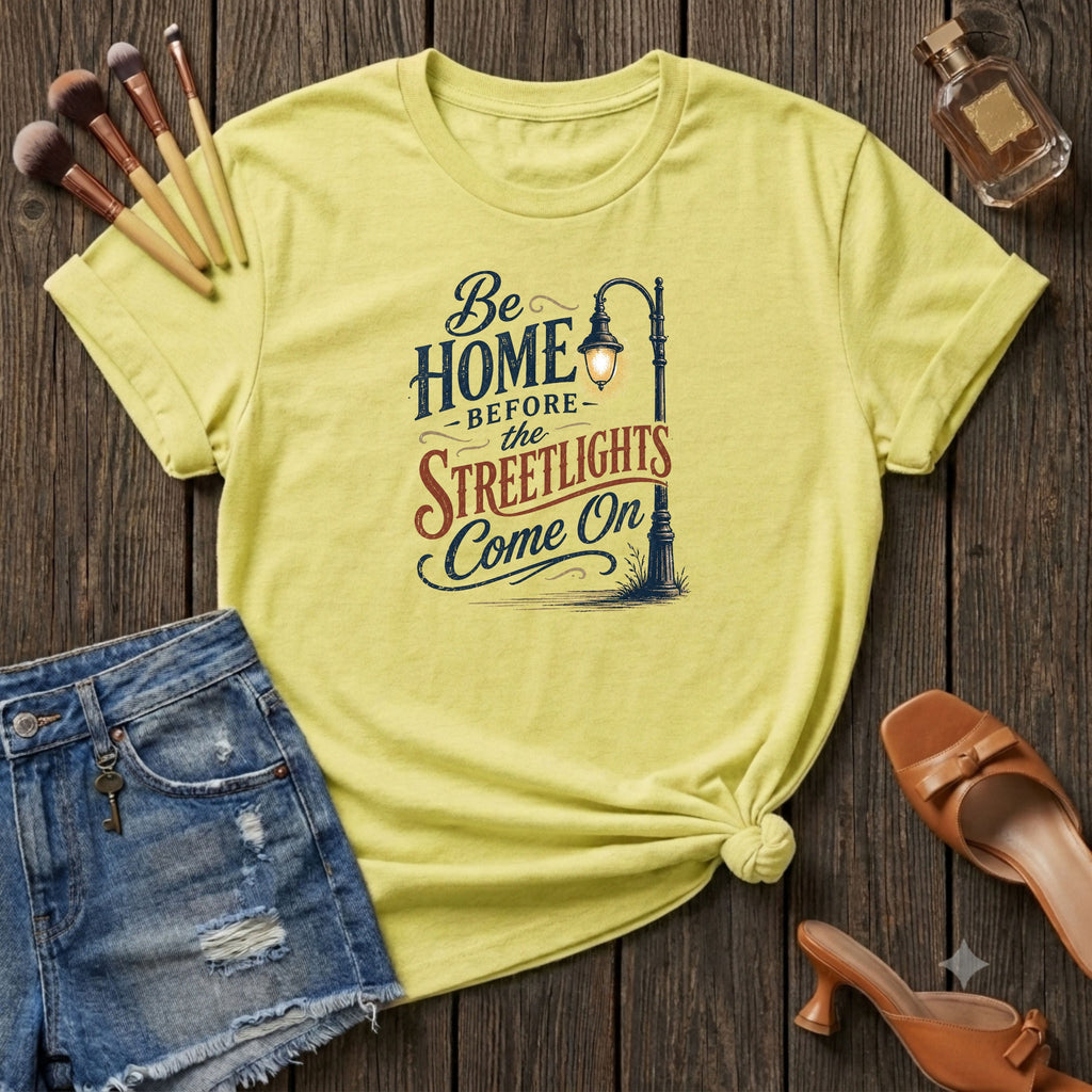 Be home before the streetlights come on T-Shirt