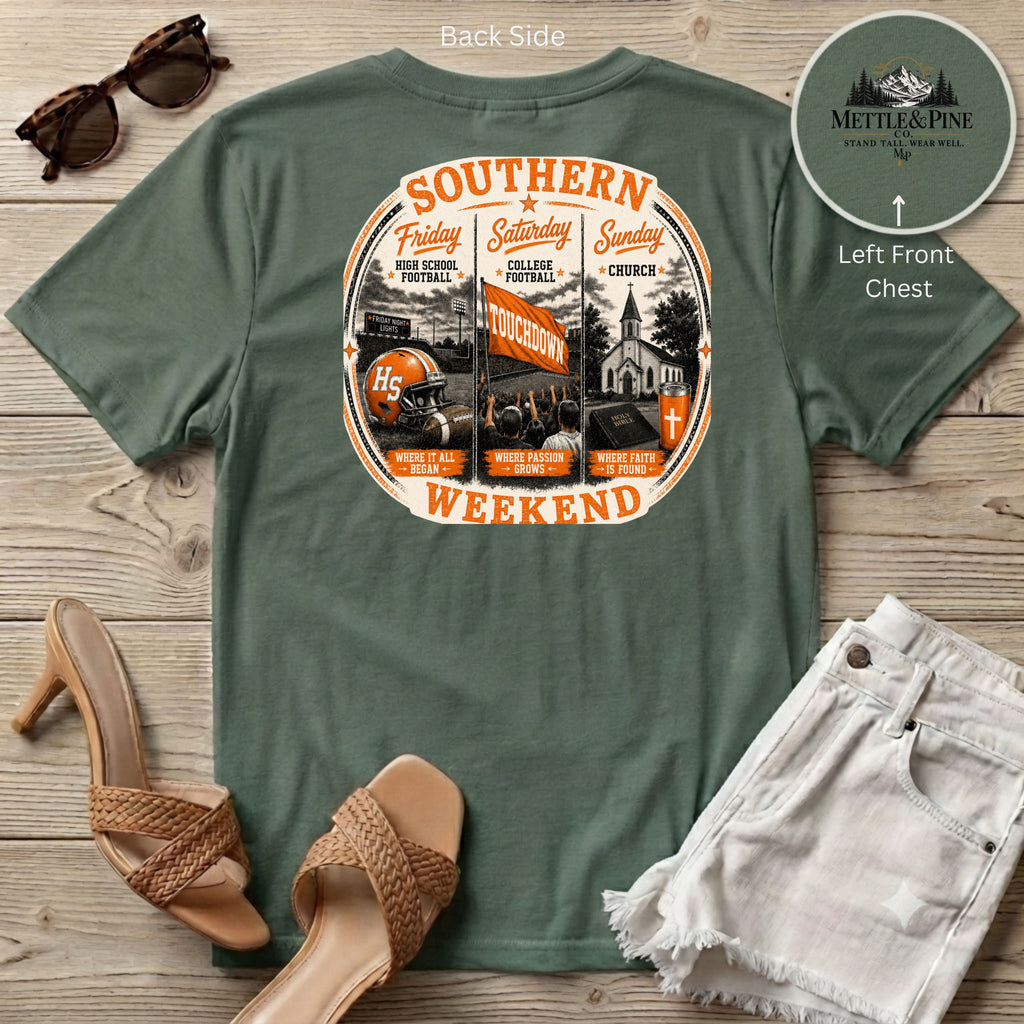 Southern Weekend Orange & White F/B T-Shirt