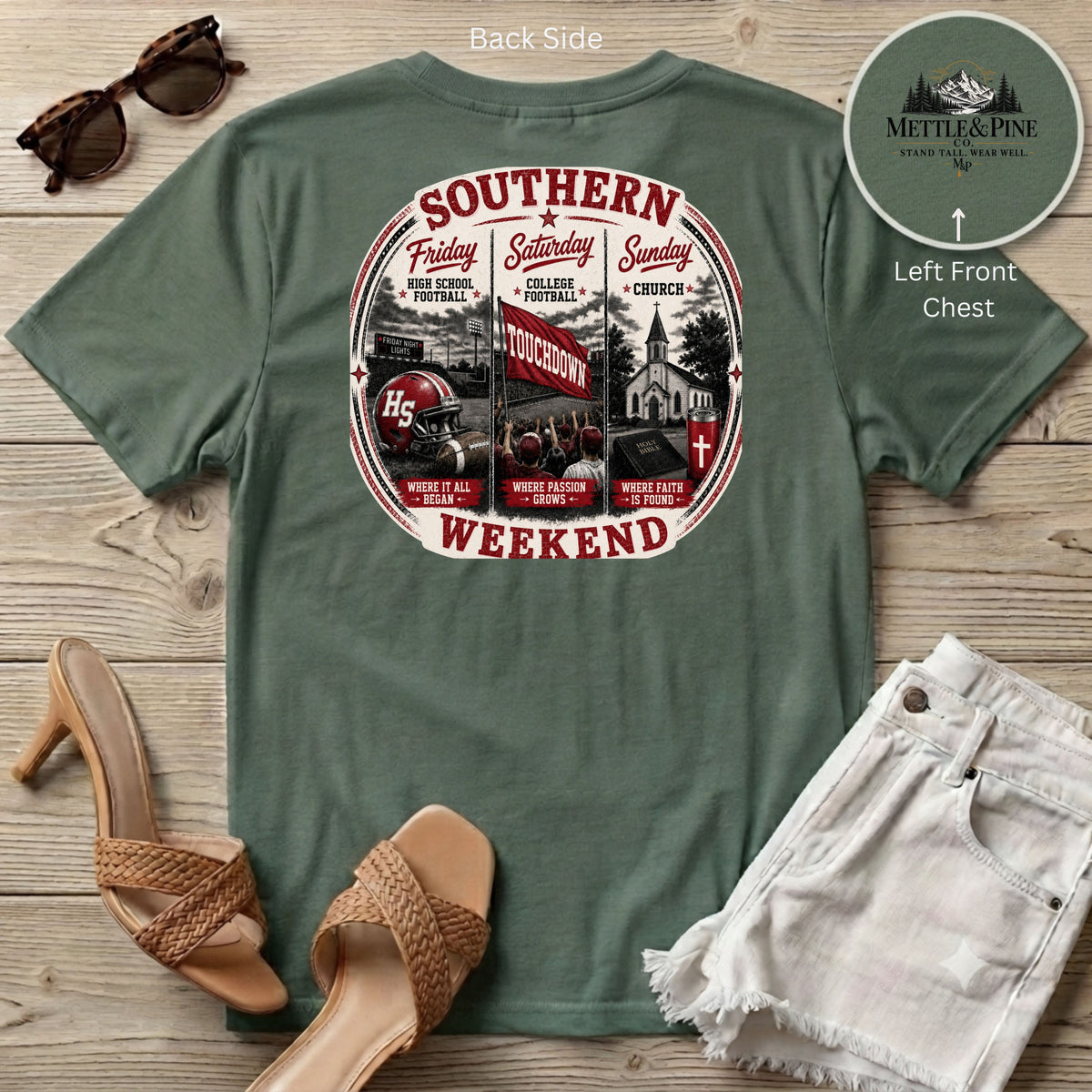 Southern Weekend Crimson & White F/B T-Shirt