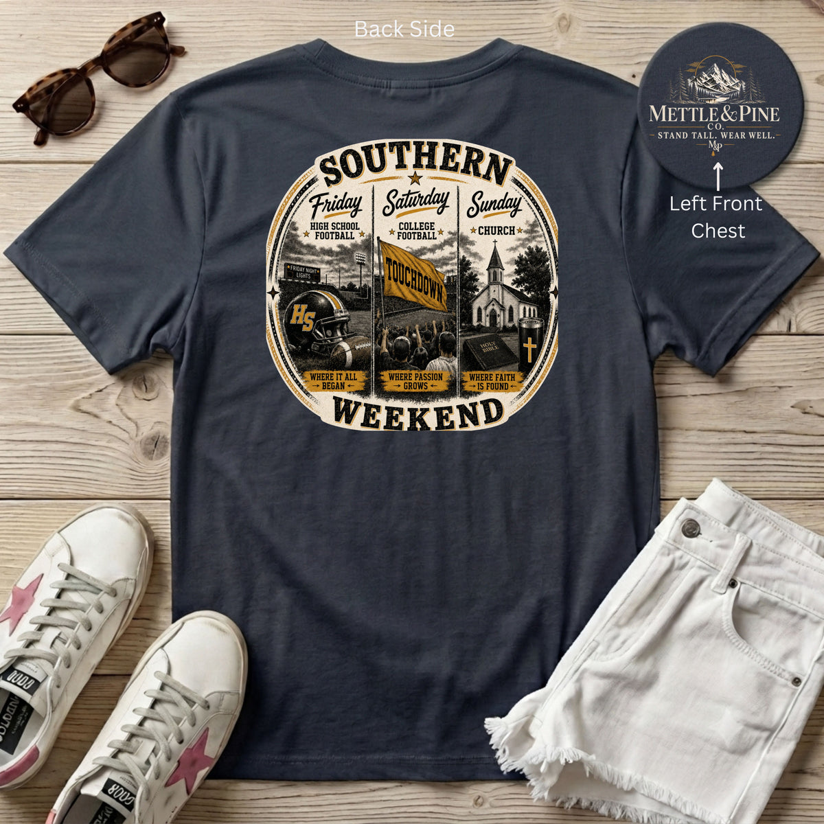 Southern Weekend Gold & Black F/B T-Shirt