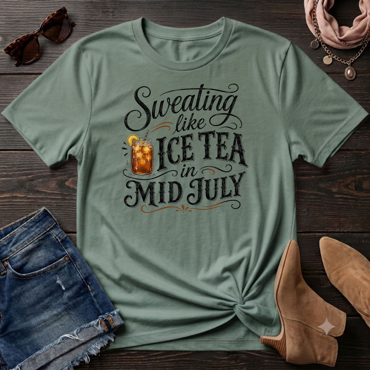 Sweating like Ice Tea in Mid July Color T-Shirt