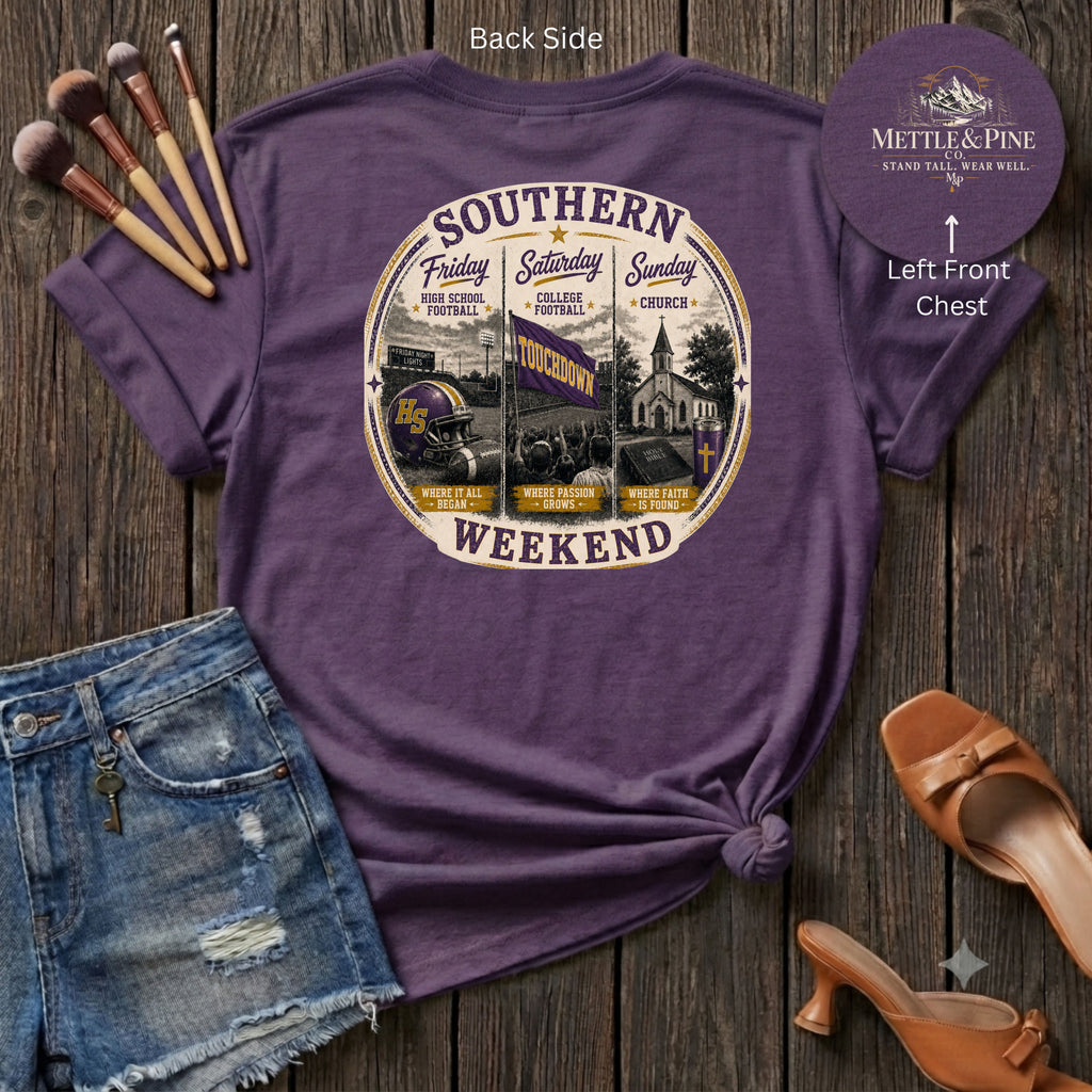 Southern Weekend Gold & Purple F/B T-Shirt