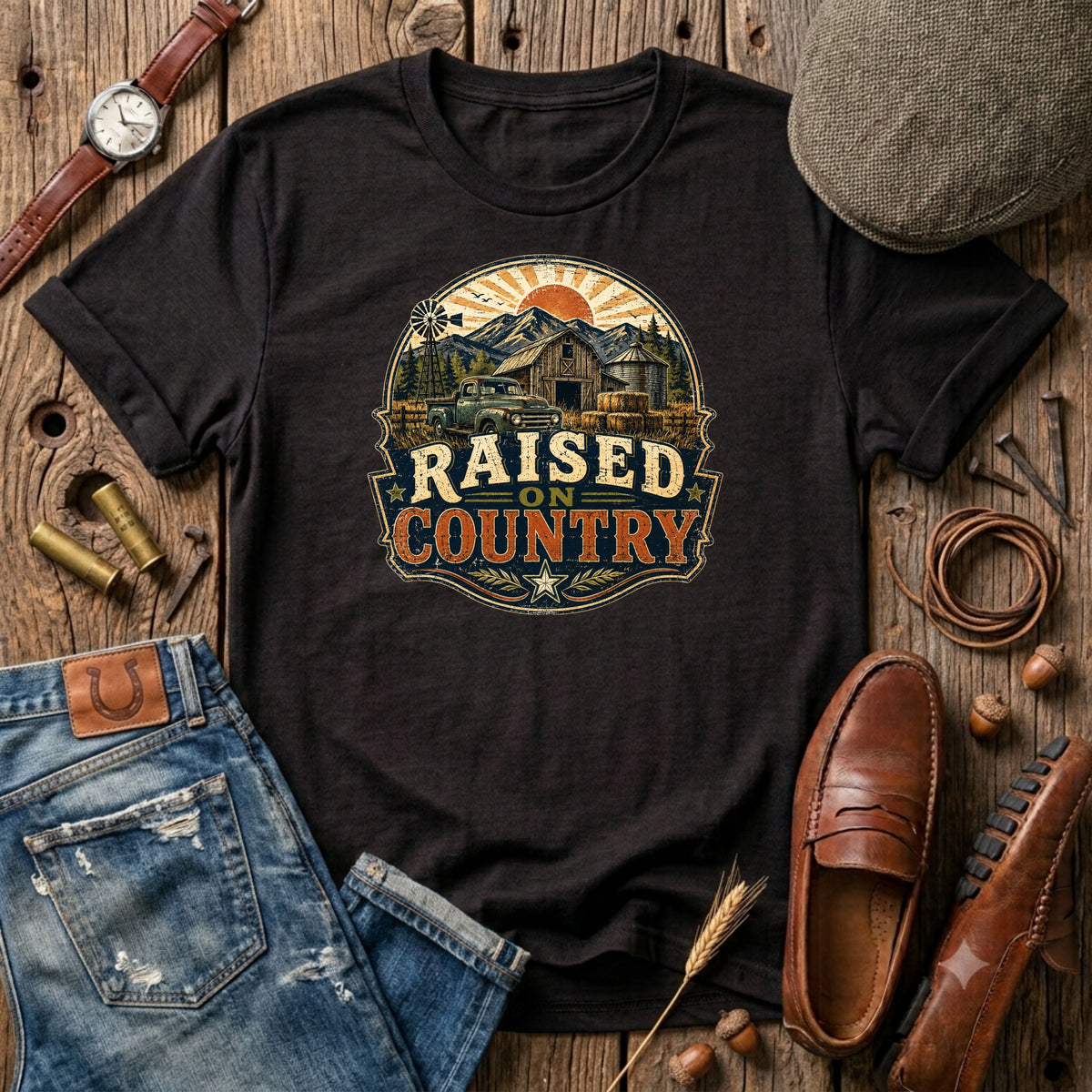 Raised on Country Color T-Shirt