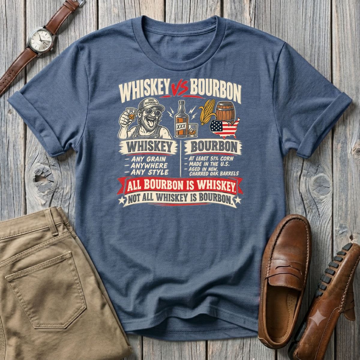Redneck Whiskey Vs Bourbon T-Shirt