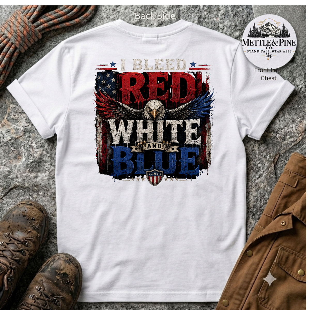 I bleed Red White & Blue F/B T-Shirt